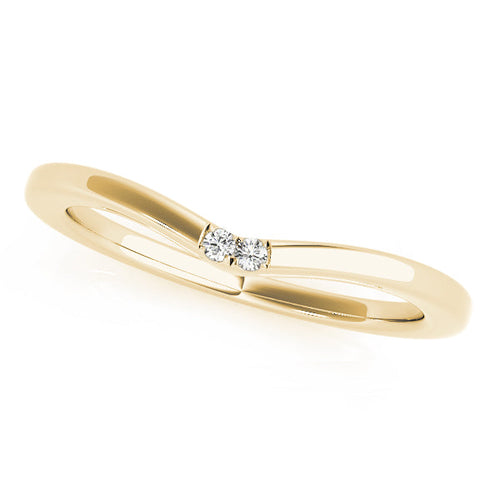 2-Stone Curved Half Eternity Ring in 10K/14K gold and platinum with certified lab-grown or natural diamonds