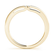 2-Stone Curved Half Eternity Ring in Gold & Platinum