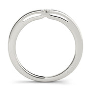 2-Stone Curved Half Eternity Ring in Gold & Platinum