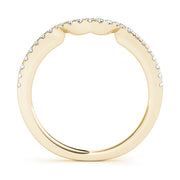 Single Row Curved Half Eternity Ring in Gold & Platinum