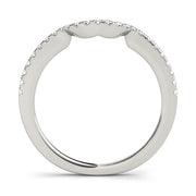 Single Row Curved Half Eternity Ring in Gold & Platinum