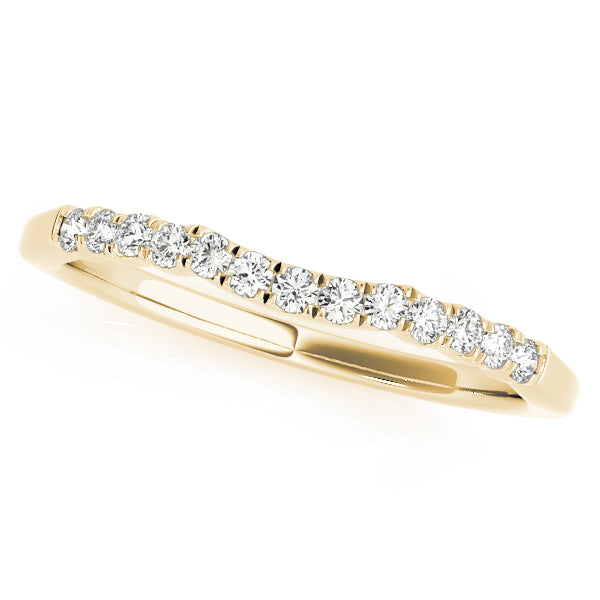 Curved Bands Half Eternity Ring in 10K/14K gold and platinum with certified lab-grown or natural diamonds