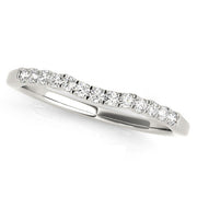 Curved Bands Half Eternity Ring in Gold & Platinum