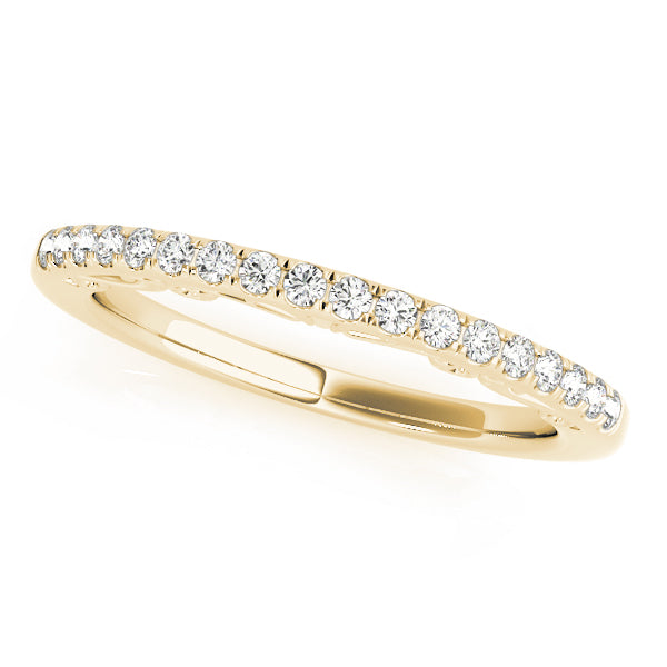 Curved Bands Half Eternity Ring in 10K/14K gold and platinum with certified lab-grown or natural diamonds