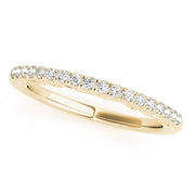 Curved Bands Half Eternity Ring in 10K/14K gold and platinum with certified lab-grown or natural diamonds
