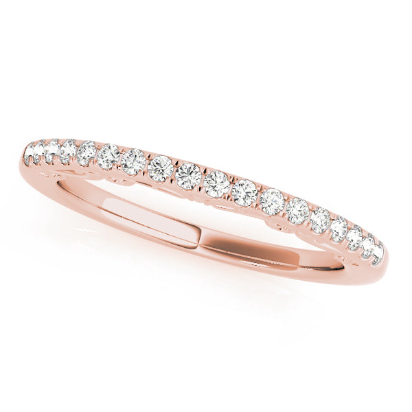 Curved Bands Half Eternity Ring in Gold & Platinum