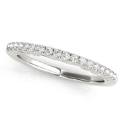Curved Bands Half Eternity Ring in Gold & Platinum