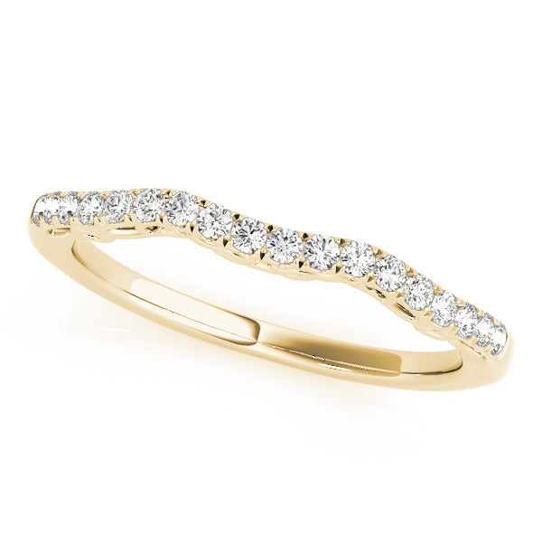 U-Prong Curved Half Eternity Ring in 10K/14K gold and platinum with certified lab-grown or natural diamonds