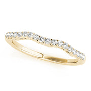 U-Prong Curved Half Eternity Ring in 10K/14K gold and platinum with certified lab-grown or natural diamonds