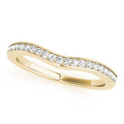 Prong in Channel Curved Half Eternity Ring in 10K/14K gold and platinum with certified lab-grown or natural diamonds