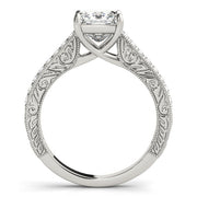 Enchanted Trellis Princess Diamond Engagement Ring in 10K/14K gold and platinum with certified lab-grown or natural diamonds