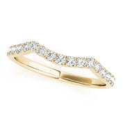 Curved Split Prong Half Eternity Ring in 10K/14K gold and platinum with certified lab-grown or natural diamonds