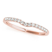 Curved Half Eternity Ring in Gold & Platinum