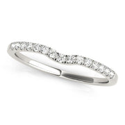 Curved Half Eternity Ring in Gold & Platinum