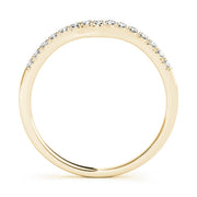 Curved Half Eternity Ring in Gold & Platinum