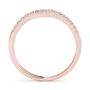 Curved Half Eternity Ring in Gold & Platinum