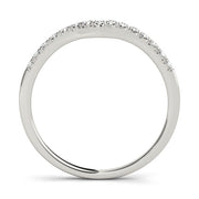 Curved Half Eternity Ring in Gold & Platinum