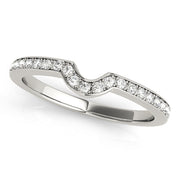 Prong Set Half Eternity Ring in Gold & Platinum