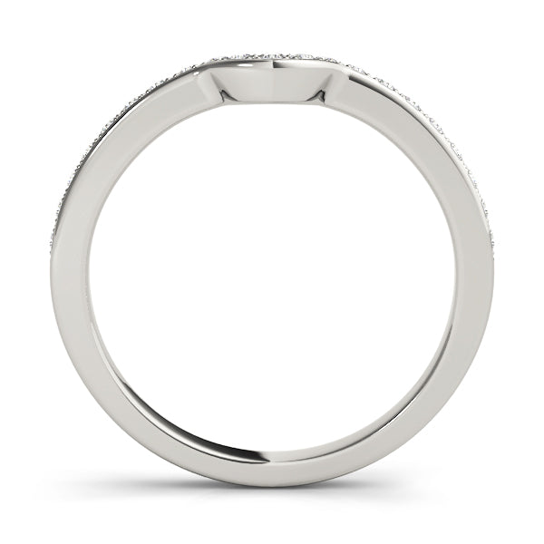 Prong Set Half Eternity Ring in Gold & Platinum
