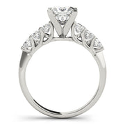 Classic Prong-Set Princess Diamond Engagement Ring in 10K/14K gold and platinum with certified lab-grown or natural diamonds