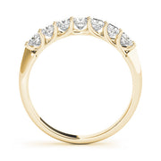7-Stone Princess Cut Half Eternity Ring in Gold & Platinum