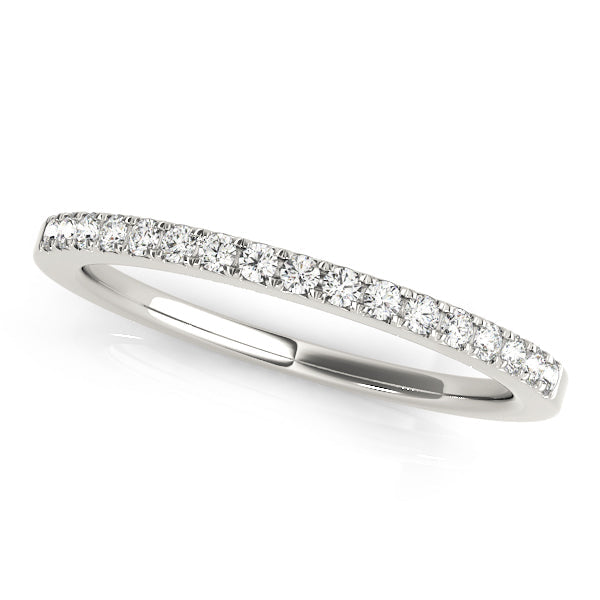 French Cut Half Eternity Ring in Gold & Platinum