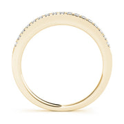 French Cut Half Eternity Ring in Gold & Platinum