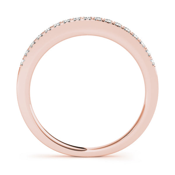 French Cut Half Eternity Ring in Gold & Platinum