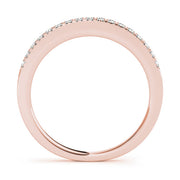 French Cut Half Eternity Ring in Gold & Platinum