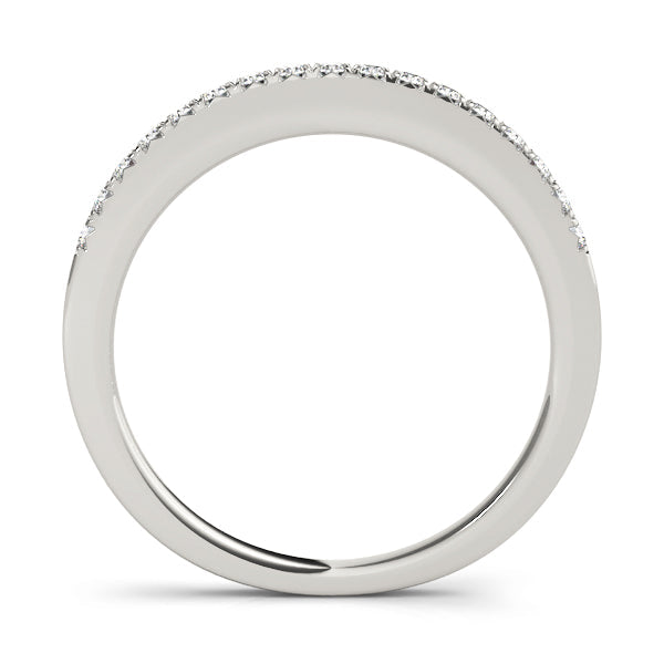 French Cut Half Eternity Ring in Gold & Platinum