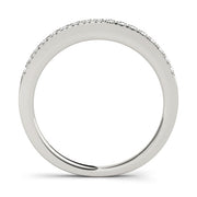 French Cut Half Eternity Ring in Gold & Platinum