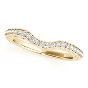 Prong in Channel Curved Half Eternity Ring in 10K/14K gold and platinum with certified lab-grown or natural diamonds