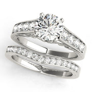 Vintage-Inspired Prong-Set Round Diamond Engagement Ring in 10K/14K gold and platinum with certified lab-grown or natural diamonds