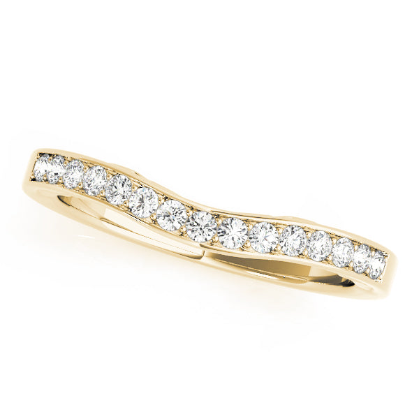 Prong in Channel Curved Half Eternity Ring in 10K/14K gold and platinum with certified lab-grown or natural diamonds