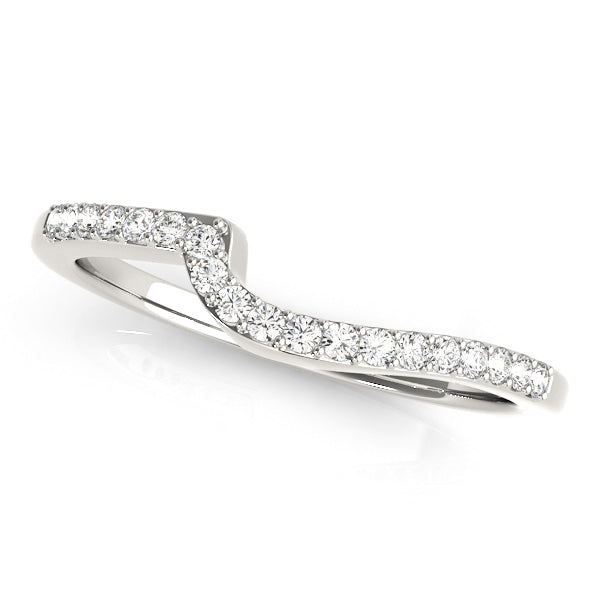 Curved Diamond Half Eternity Ring in 10K/14K gold and platinum with certified lab-grown or natural diamonds