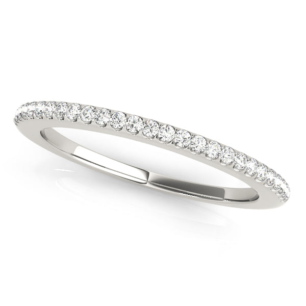 Shared Prong Half Eternity Ring in Gold & Platinum