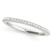 Shared Prong Half Eternity Ring in Gold & Platinum