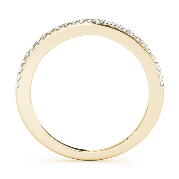 Shared Prong Half Eternity Ring in Gold & Platinum