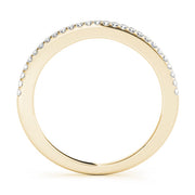 Shared Prong Half Eternity Ring in Gold & Platinum