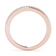 Shared Prong Half Eternity Ring in Gold & Platinum