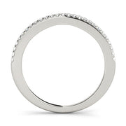 Shared Prong Half Eternity Ring in Gold & Platinum