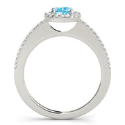 Eternal Halo Oval Diamond Engagement Ring in 10K/14K gold and platinum with certified lab-grown or natural diamonds
