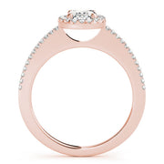 Eternal Halo Oval Diamond Engagement Ring in 10K/14K gold and platinum with certified lab-grown or natural diamonds