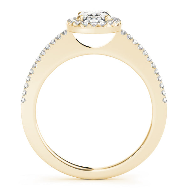 Eternal Halo Oval Diamond Engagement Ring in 10K/14K gold and platinum with certified lab-grown or natural diamonds