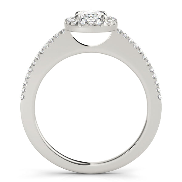 Eternal Halo Oval Diamond Engagement Ring in 10K/14K gold and platinum with certified lab-grown or natural diamonds