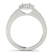Eternal Halo Oval Diamond Engagement Ring in 10K/14K gold and platinum with certified lab-grown or natural diamonds