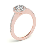 Eternal Halo Oval Diamond Engagement Ring in 10K/14K gold and platinum with certified lab-grown or natural diamonds