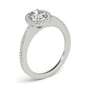 Eternal Halo Oval Diamond Engagement Ring in 10K/14K gold and platinum with certified lab-grown or natural diamonds