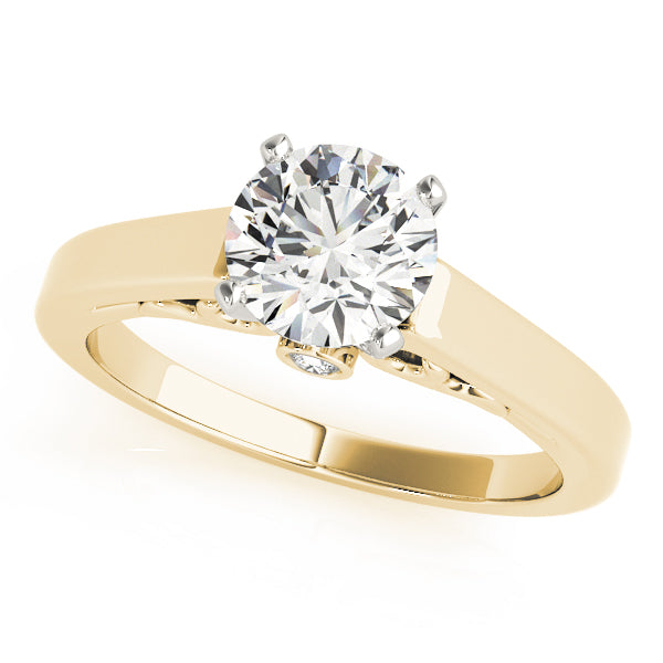 Luxe Remounts Any Shape Round Diamond Engagement Ring in 10K/14K gold and platinum with certified lab-grown or natural diamonds