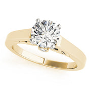 Luxe Remounts Any Shape Round Diamond Engagement Ring in 10K/14K gold and platinum with certified lab-grown or natural diamonds